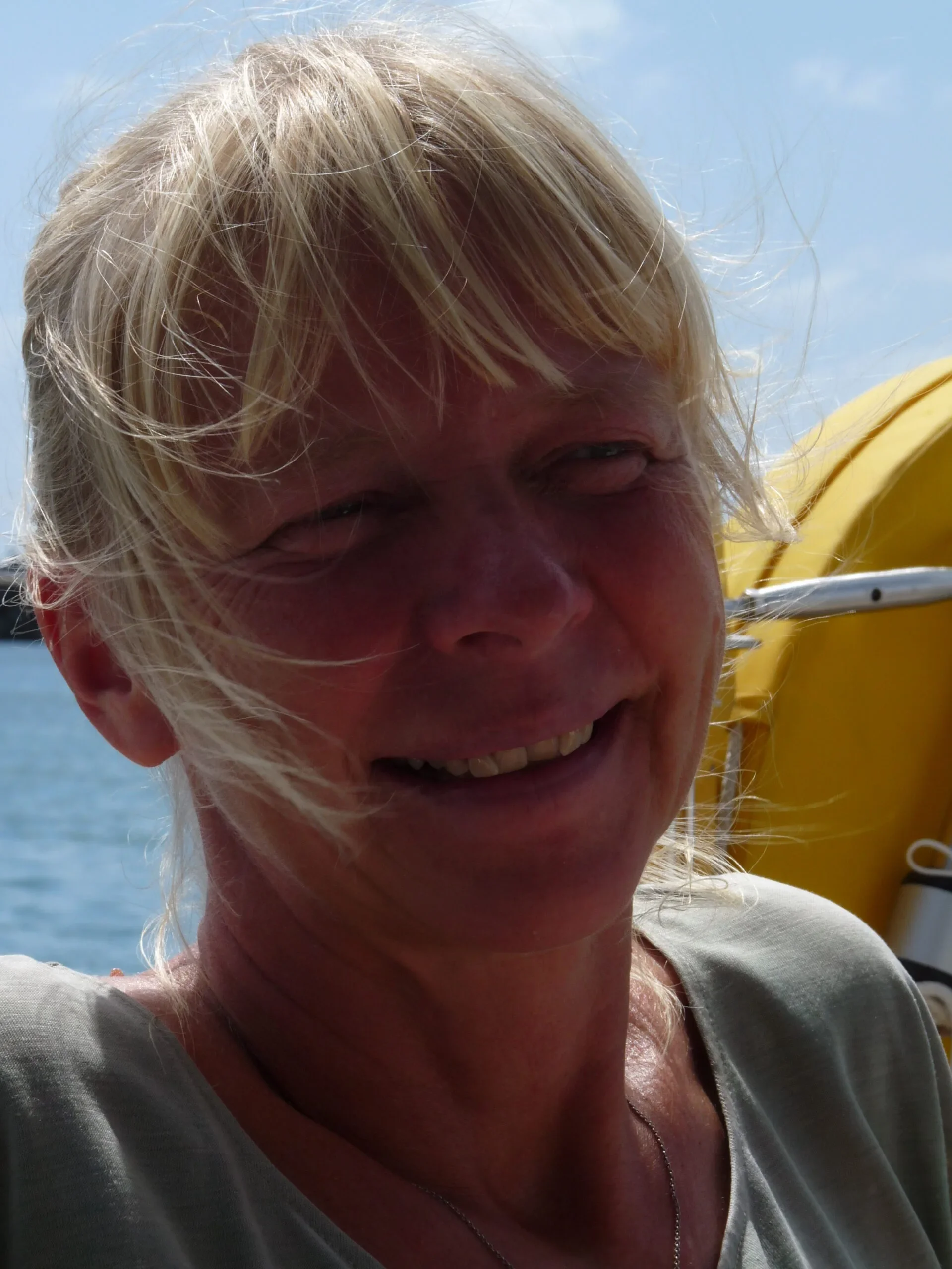 Milo Dahlmann ombord på sin segelbåt